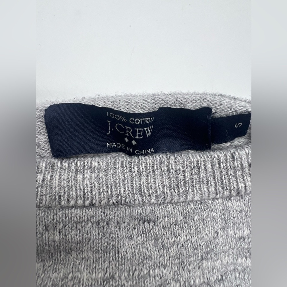 J Crew 100% gray cotton sweater size small unisex - Picture 4 of 5